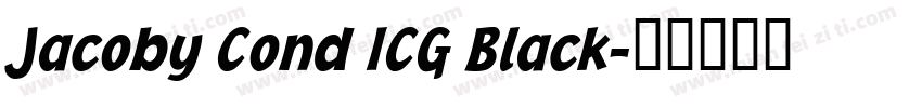Jacoby Cond ICG Black字体转换